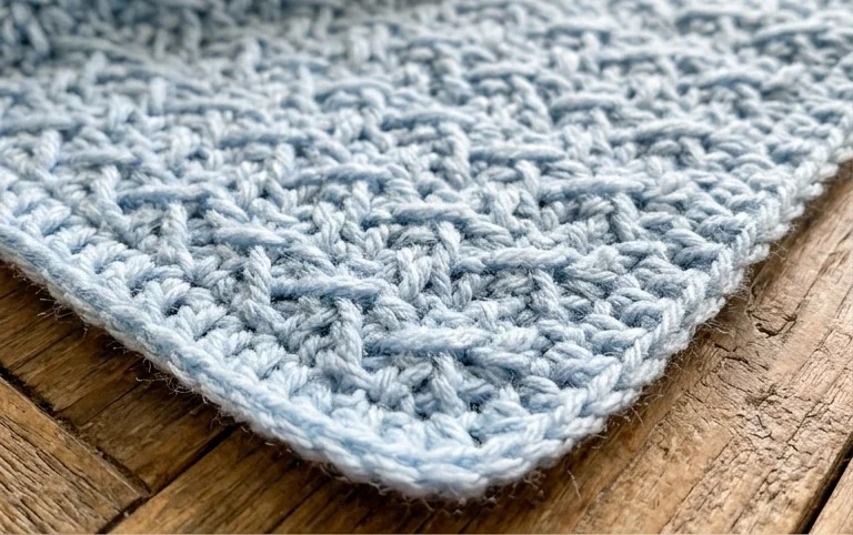 Crossed Double Crochet Baby Blanket | Free & Easy | The Loophole Fox