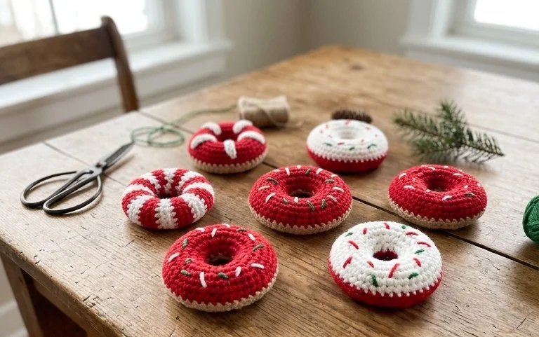 Easy Christmas Donuts Crochet Pattern – Free Step-by-Step