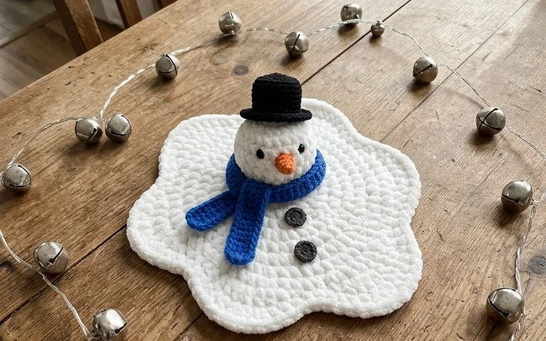 Melted Snowman: Easy Free Crochet Pattern Step-by-Step