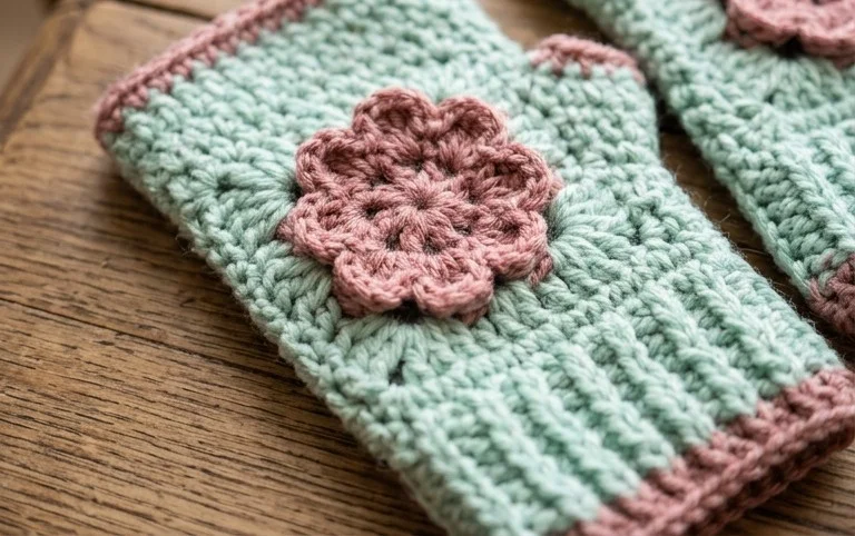 Flower Fingerless Gloves Crochet Patterns - DIY Magazine
