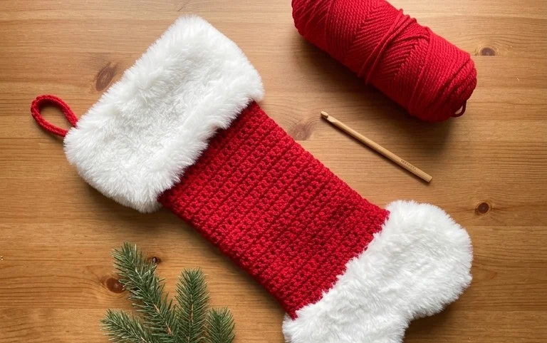 DIY Dog Bone Stocking: Free Easy Crochet Pattern