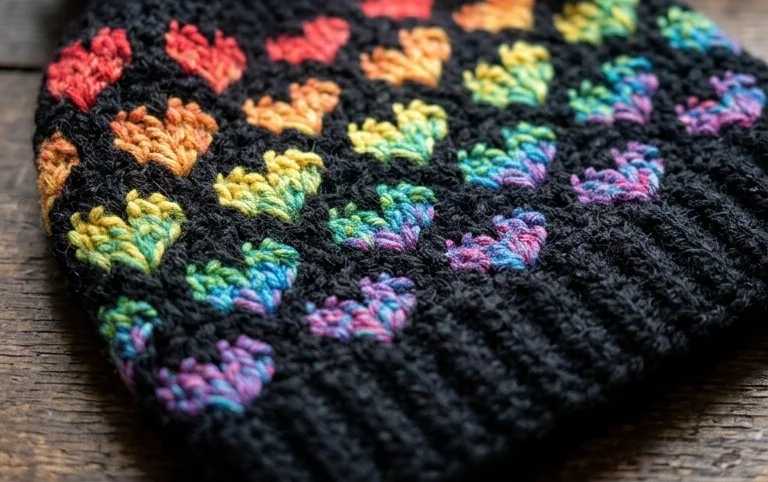 Snow Heart Beanie Hat Crochet Pattern - DIY Magazine